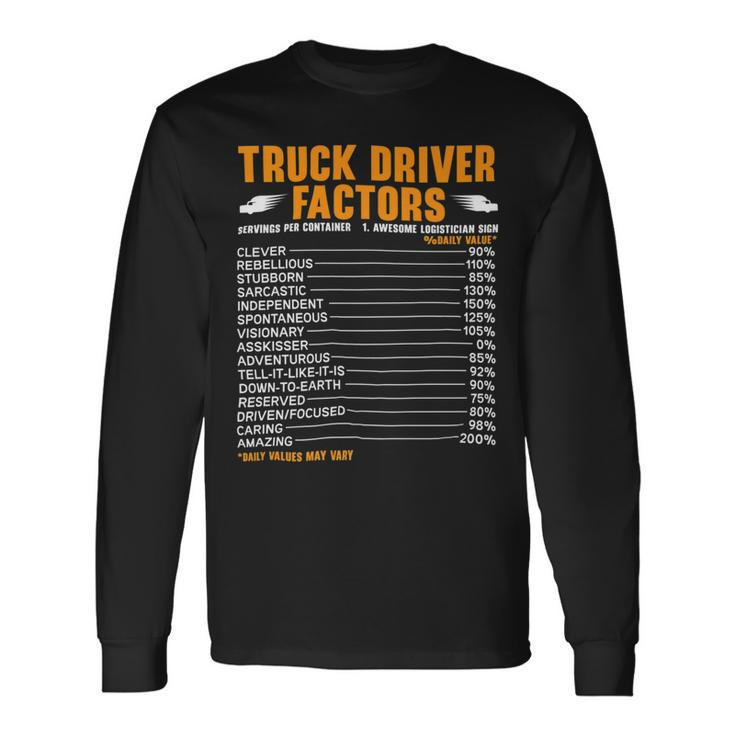 Trucker Truck Driver Trailer Truck Trucker Vehicle Jake Brake Long Sleeve T-Shirt