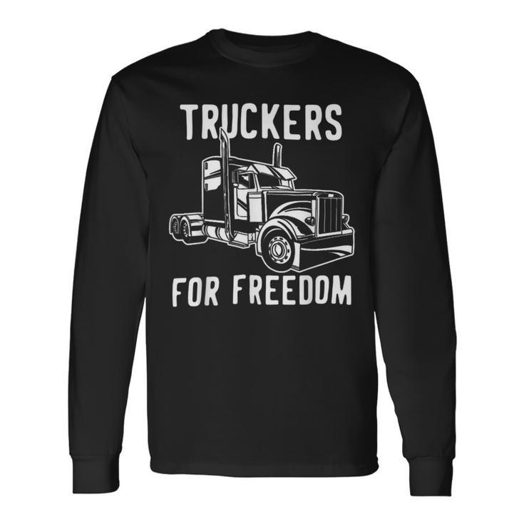 Trucker Truckers For Freedom Convoy 2022 Canada Usa Thank You Long Sleeve T-Shirt