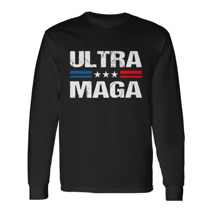 Ultra Maga 2024 Trump Biden Long Sleeve T-Shirt