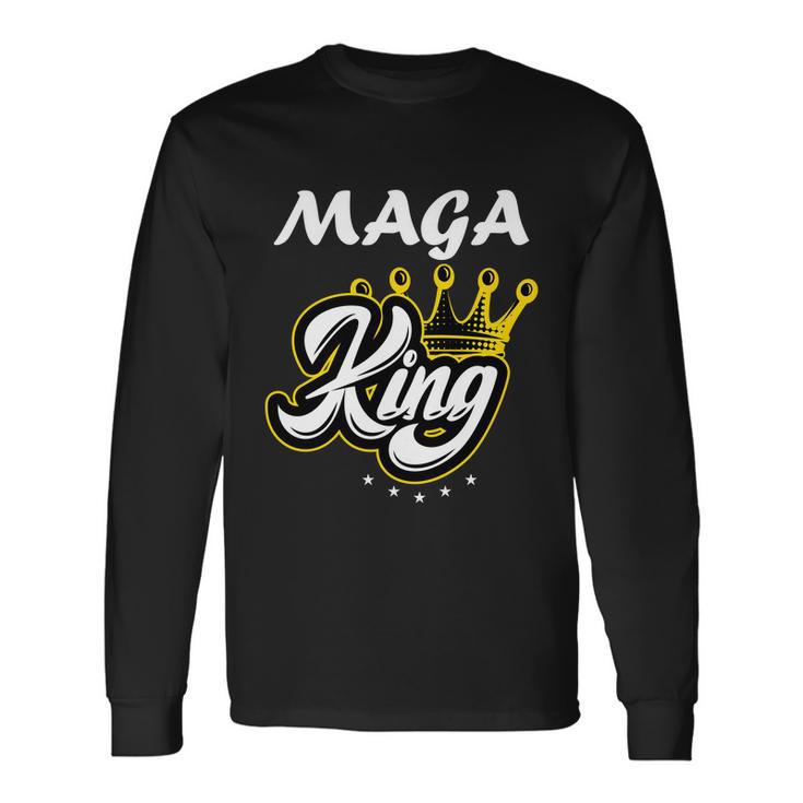 Ultra Maga King Crown Usa Trump 2024 Anti Biden Tshirt Long Sleeve T-Shirt