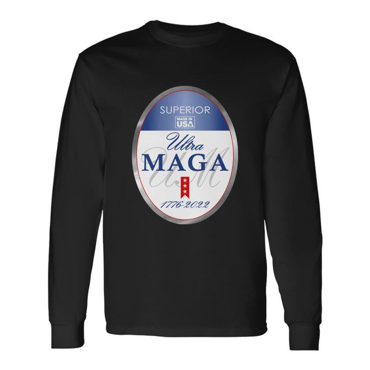 Ultra Maga Superior 1776 2022 Parody Trump 2024 Anti Biden Long Sleeve T-Shirt