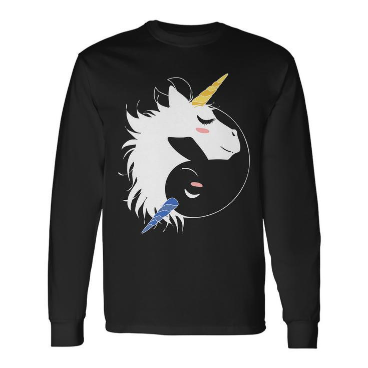 Unicorn Ying Yang Long Sleeve T-Shirt