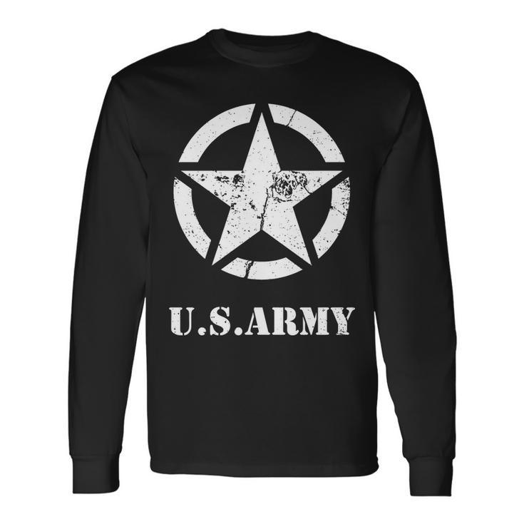 Us Army Vintage Logo Tshirt Long Sleeve T-Shirt