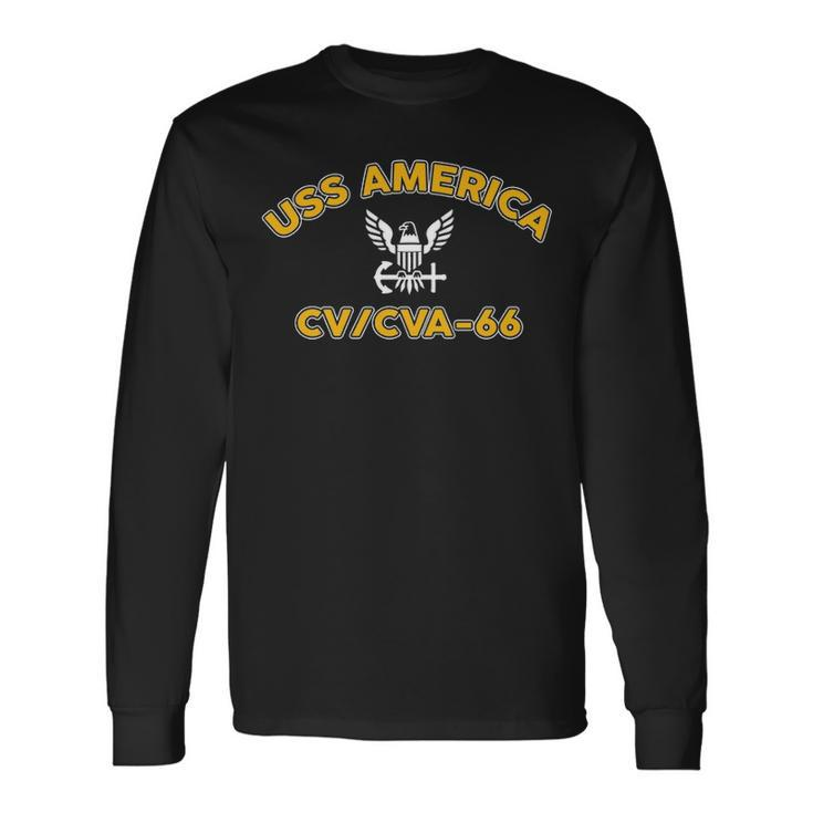 Uss America Cv 66 Cva V2 Long Sleeve T-Shirt