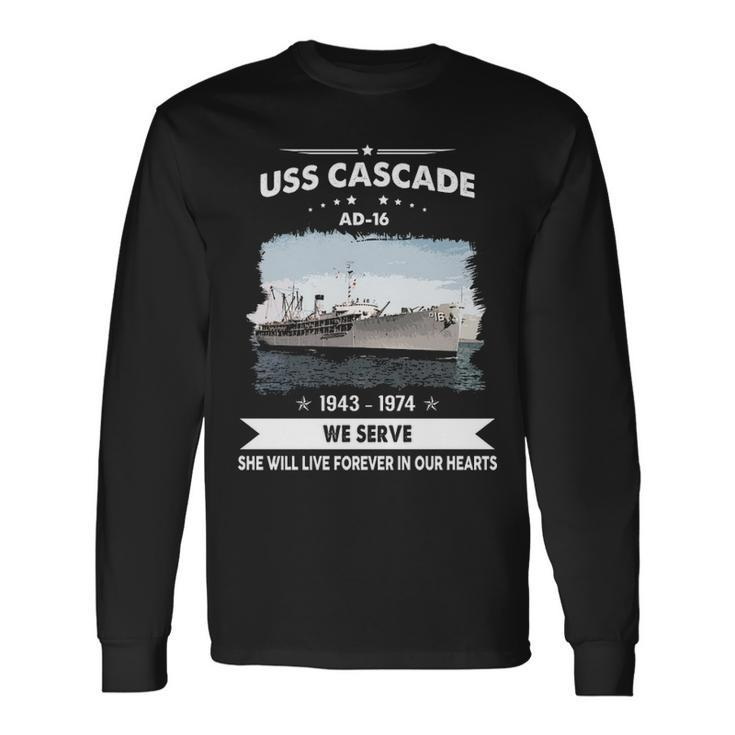 Uss Cascade Ad Long Sleeve T-Shirt
