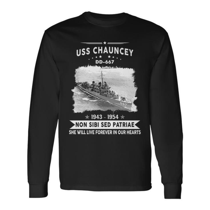 Uss Chauncey Dd Long Sleeve T-Shirt