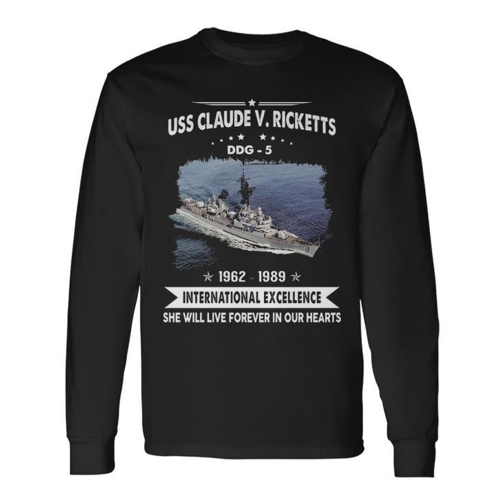 Uss Claude V Ricketts Ddg V2 Long Sleeve T-Shirt