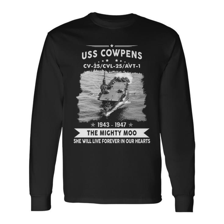 Uss Cowpens Cvl 25 Uss Cow Pens Long Sleeve T-Shirt