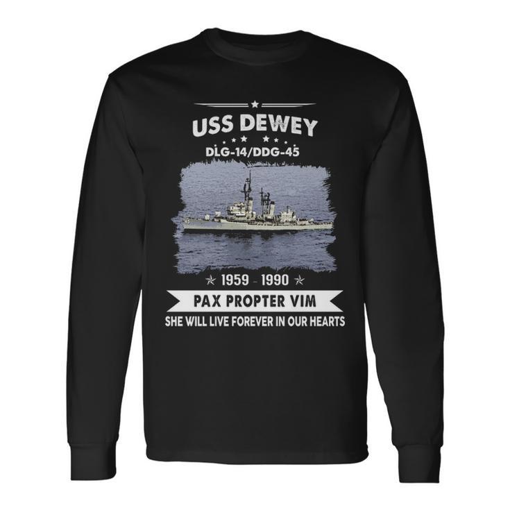 Uss Dewey Ddg 45 Dlg Long Sleeve T-Shirt