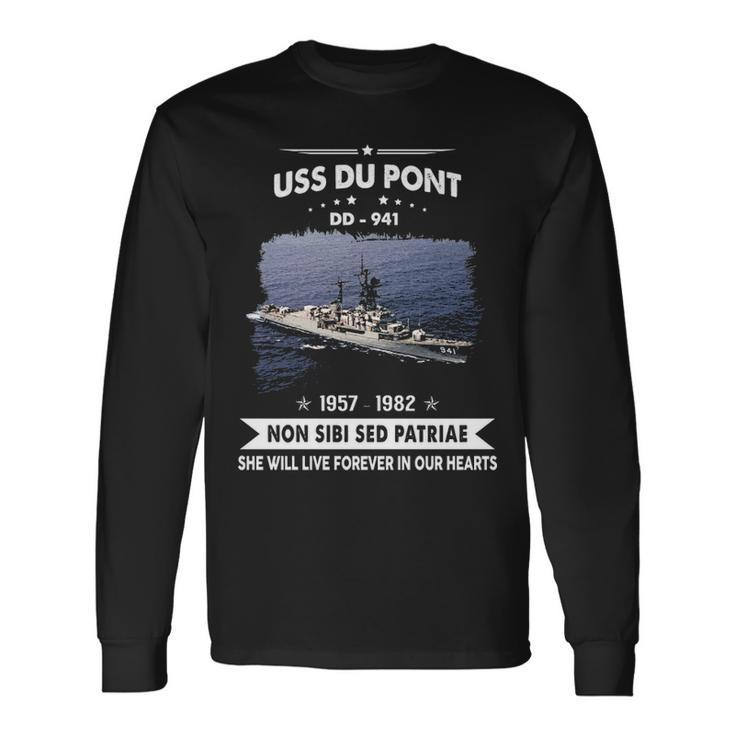 Uss Du Pont Dd 941 Uss Dupont Dd- Long Sleeve T-Shirt