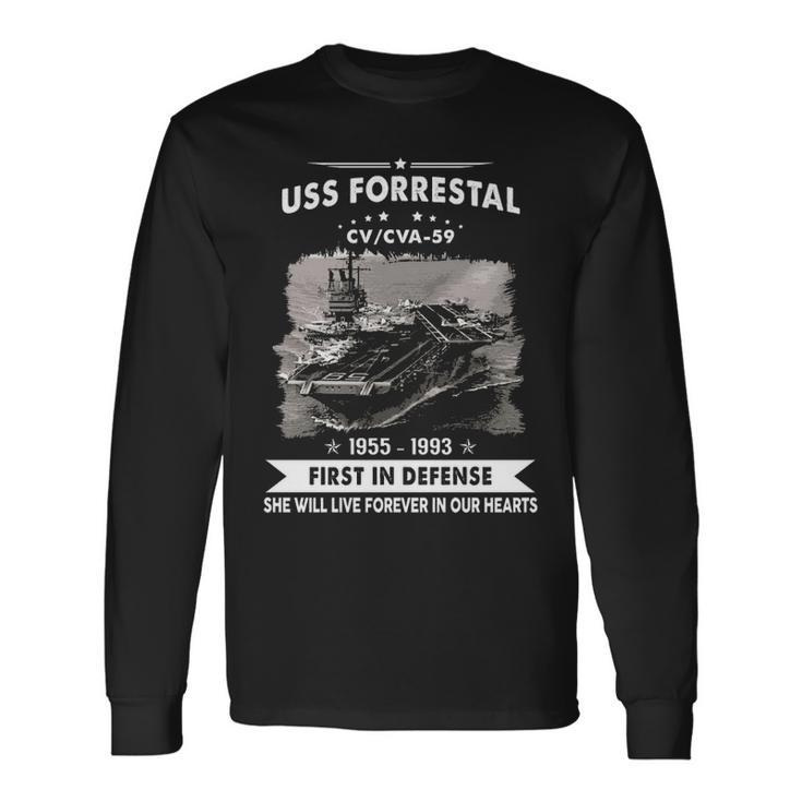 Uss Forrestal Cv 59 Cva V2 Long Sleeve T-Shirt