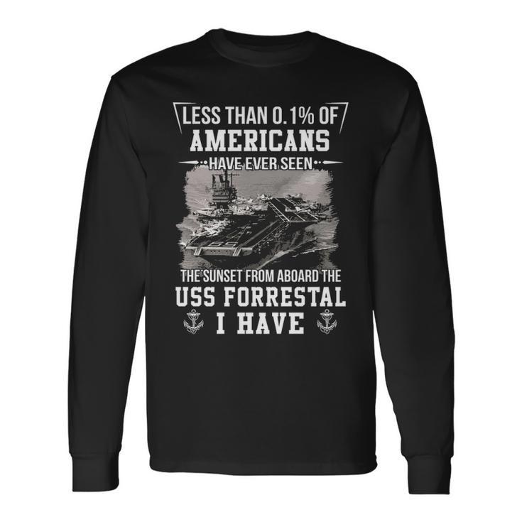 Uss Forrestal Cv 59 Sunset Long Sleeve T-Shirt