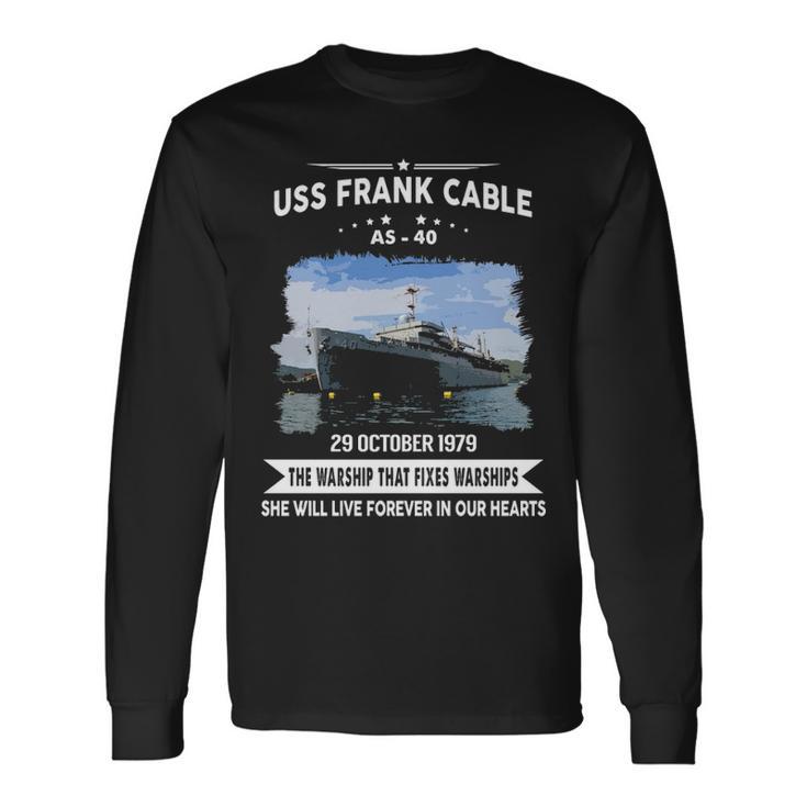 Uss Frank Cable As Long Sleeve T-Shirt