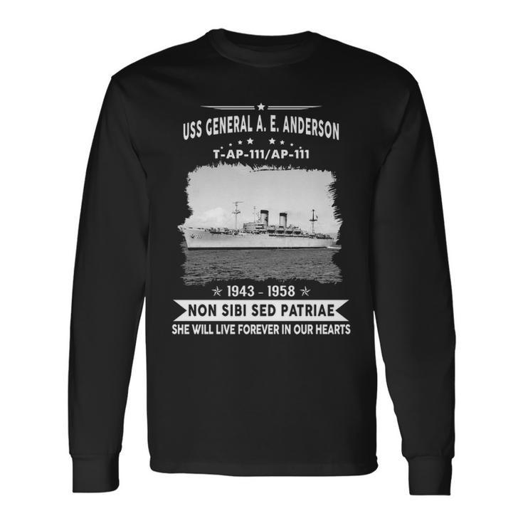 Uss General A E Anderson Tap 111 Ap Long Sleeve T-Shirt
