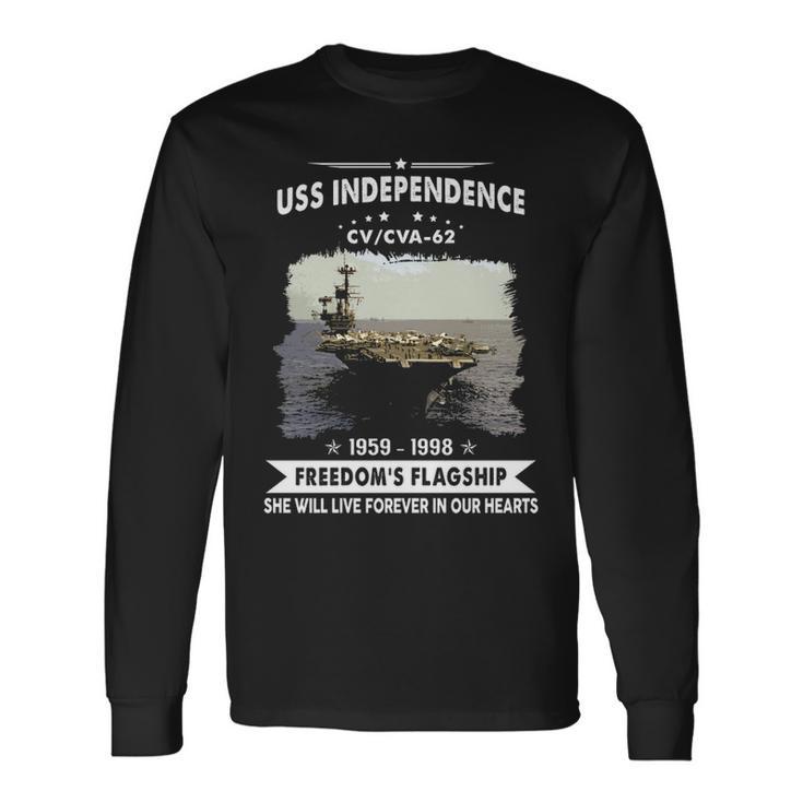 Uss Independence Cv 62 Cva 62 Front Long Sleeve T-Shirt