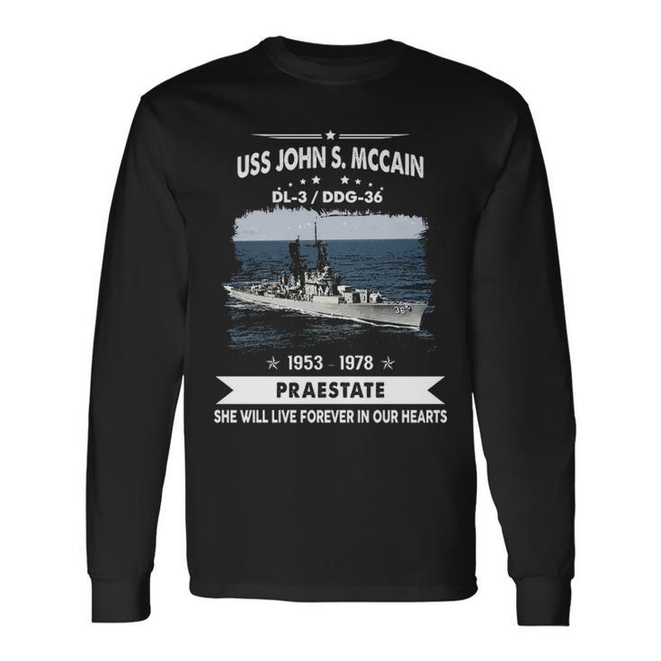 Uss John S Mccain Dl3 Ddg Long Sleeve T-Shirt