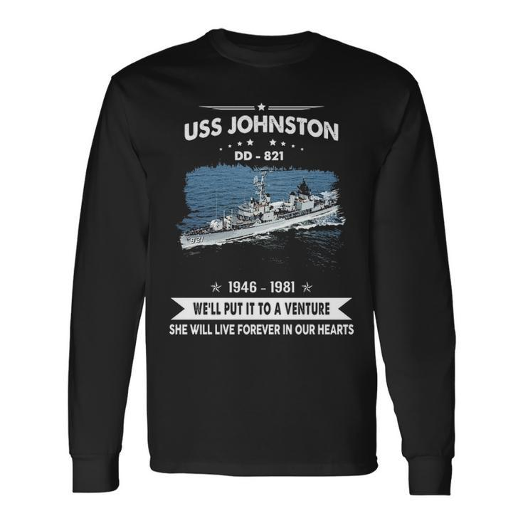 Uss Johnston Dd 821 Front Style Long Sleeve T-Shirt
