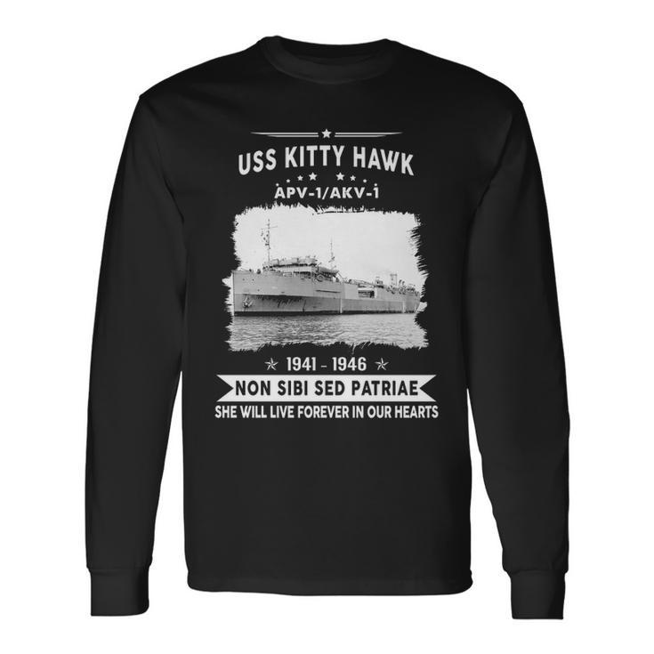 Uss Kitty Hawk Akv Long Sleeve T-Shirt