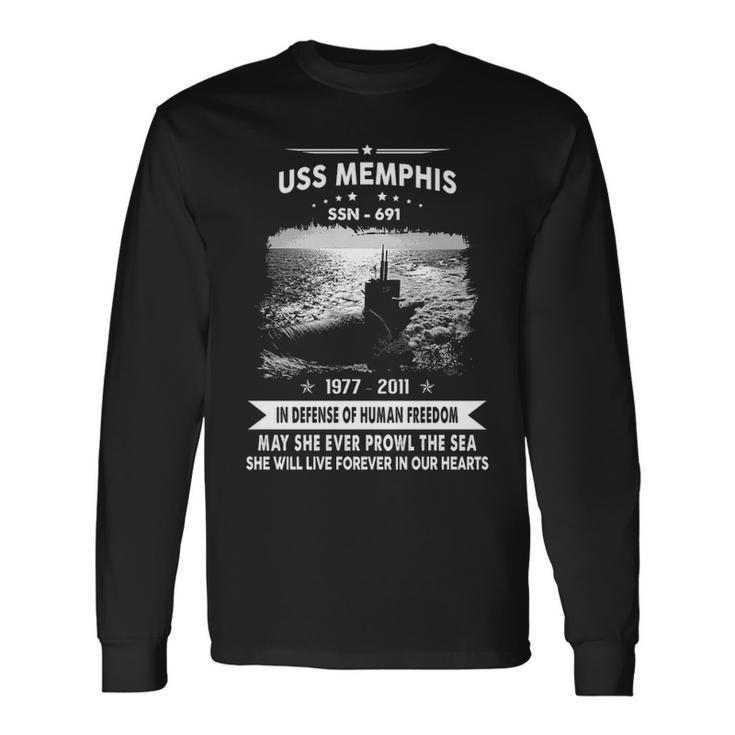 Uss Memphis Ssn Long Sleeve T-Shirt
