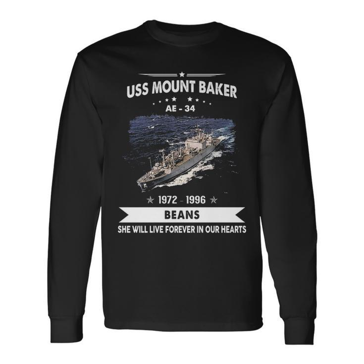 Uss Mount Baker Ae 34 Ae34 Uss Mt Baker Long Sleeve T-Shirt