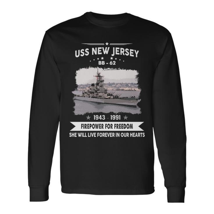 Uss New Jersey Bb Long Sleeve T-Shirt