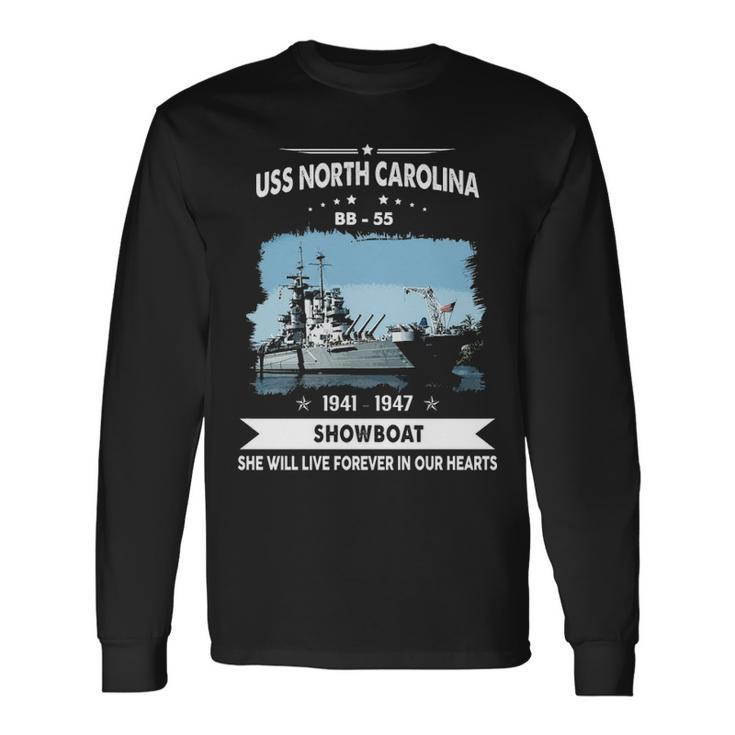 Uss North Carolina Bb 55 Bb Long Sleeve T-Shirt