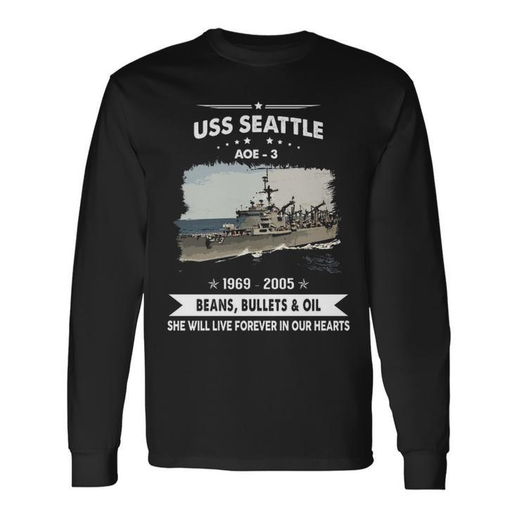 Uss Seattle Aoe V2 Long Sleeve T-Shirt