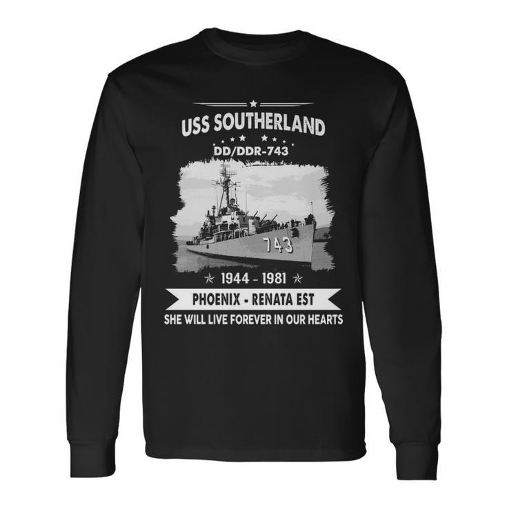 Uss Southerland Dd 743 Ddr Long Sleeve T-Shirt