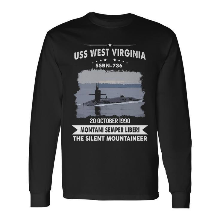 Uss West Virginia Ssbn Long Sleeve T-Shirt