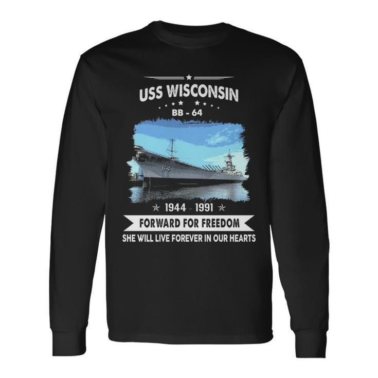 Uss Wisconsin Bb Long Sleeve T-Shirt