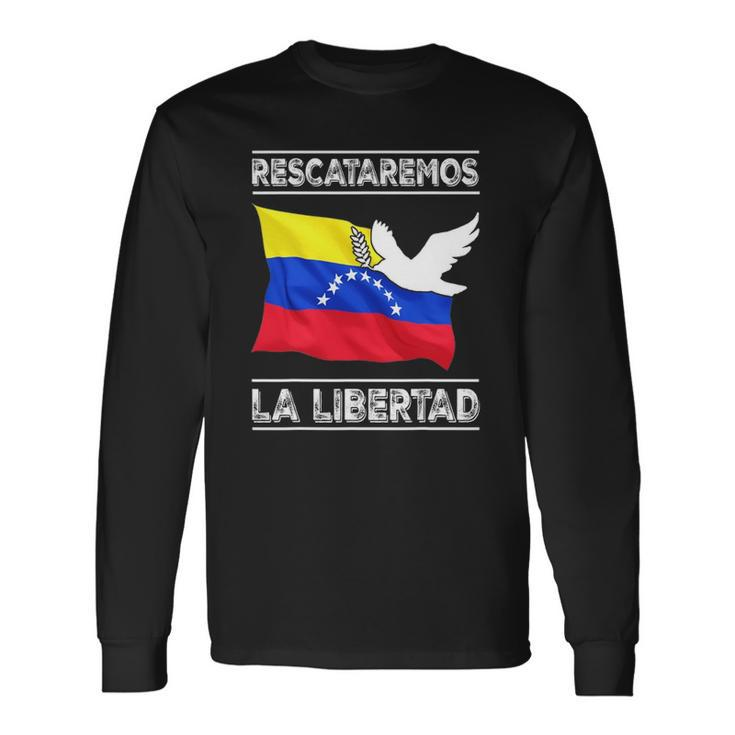 Venezuela Freedom Democracy Guaido La Libertad Long Sleeve T-Shirt T-Shirt Gifts ideas