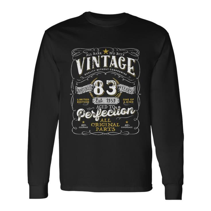 Vintage 1939 Birthday For Women Men 83 Years Old Long Sleeve T-Shirt Gifts ideas