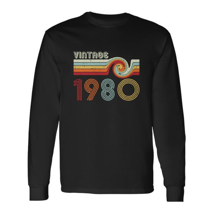 Vintage 1980 Retro Birthday Long Sleeve T-Shirt