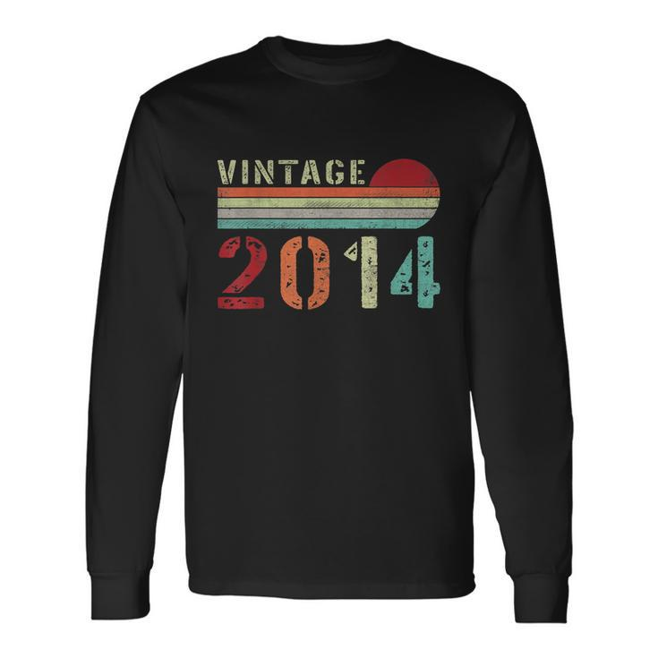 Vintage 2014 8 Years Old Boys And Girls 8Th Birthday Long Sleeve T-Shirt Gifts ideas