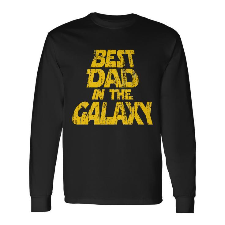 Vintage Best Dad In The Galaxy Long Sleeve T-Shirt