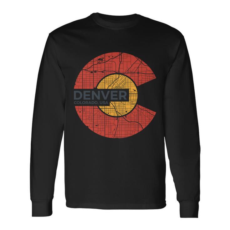 Vintage Denver Colorado Logo Tshirt Long Sleeve T-Shirt