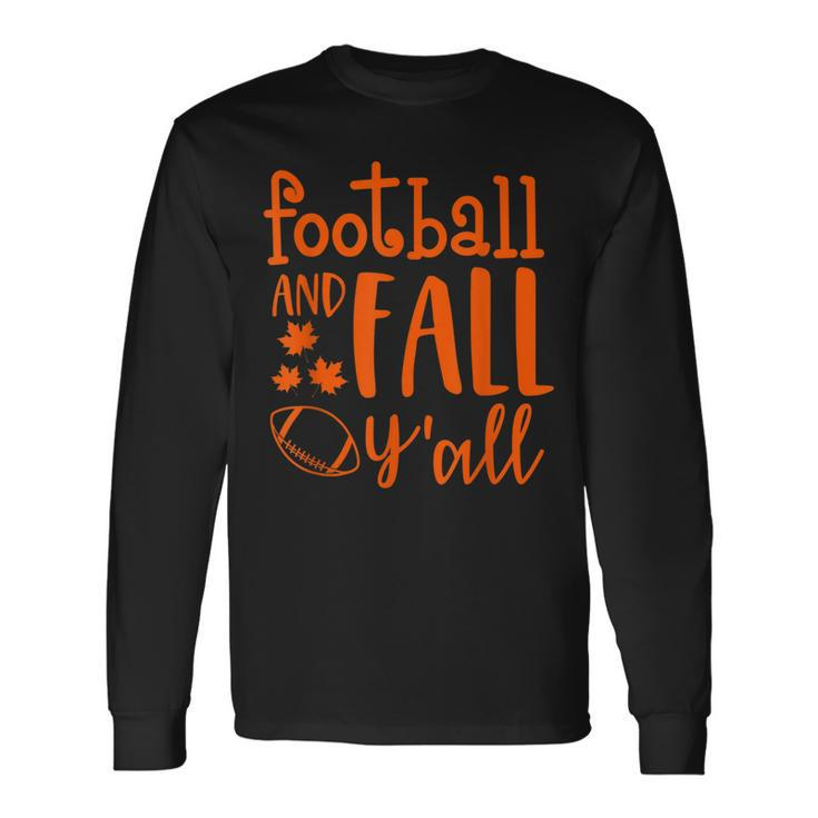 Vintage Fall Yall Halloween Football And Fall Yall Long Sleeve T-Shirt
