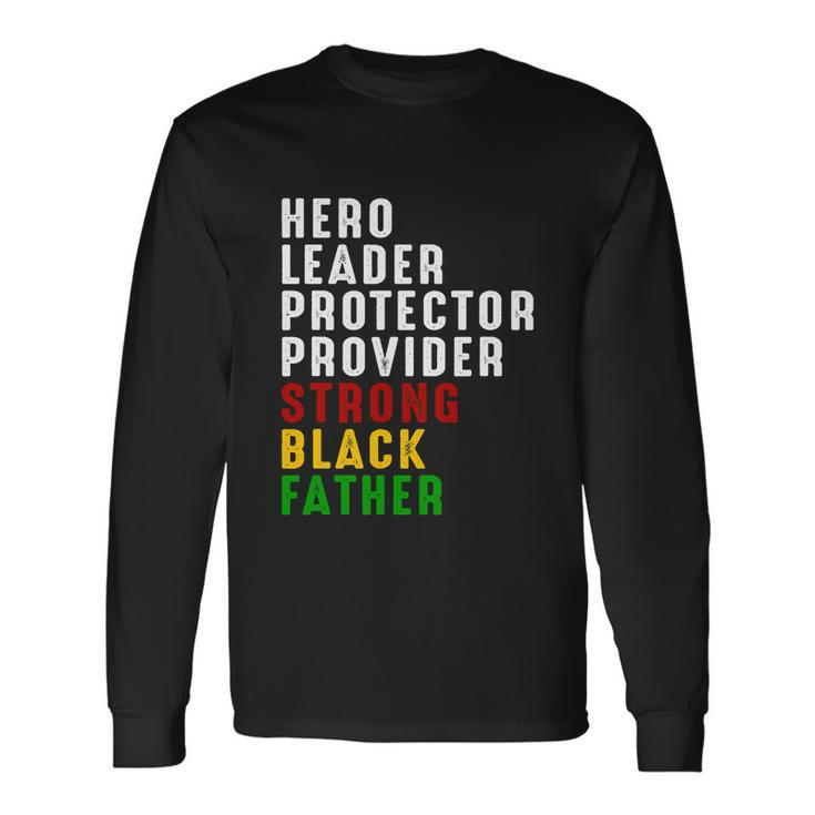 Vintage Fathers Day Strong African American Black Long Sleeve T-Shirt