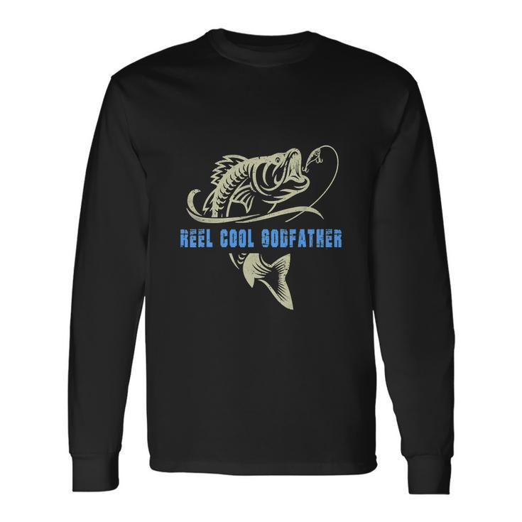 Vintage Fishing Reel Cool Godfather Fish Long Sleeve T-Shirt