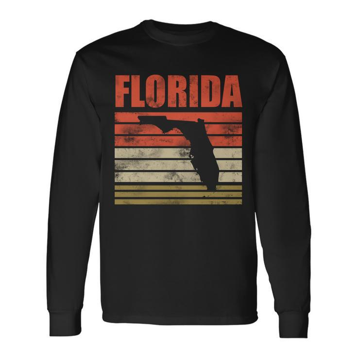 Vintage Florida State Map Long Sleeve T-Shirt