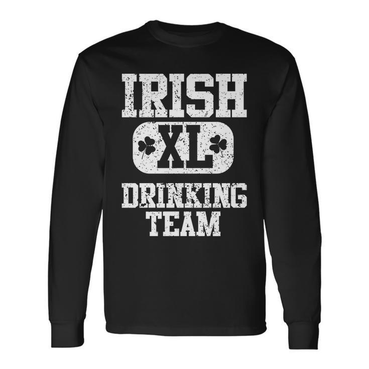 Vintage Irish Drinking Team Tshirt Long Sleeve T-Shirt