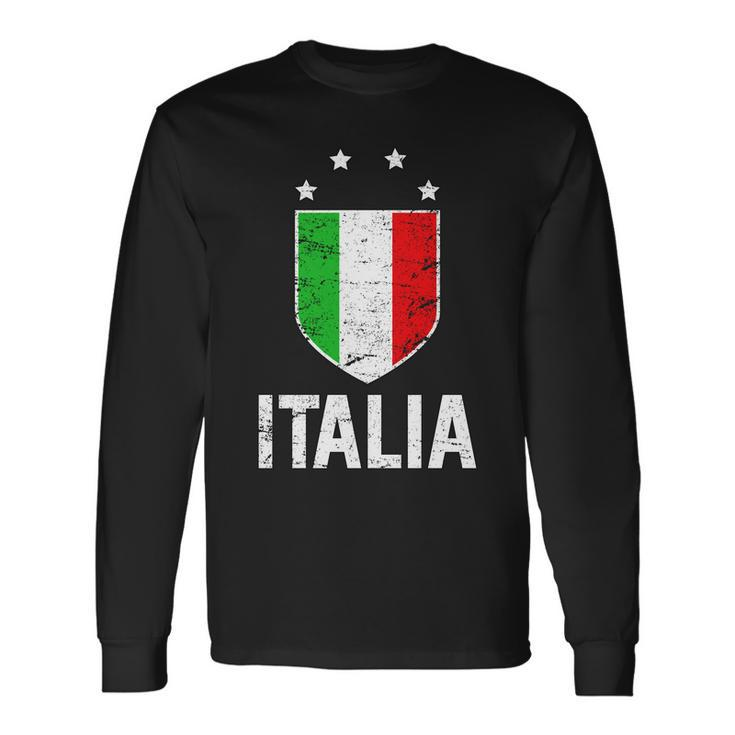 Vintage Italia Shield Crest Long Sleeve T-Shirt