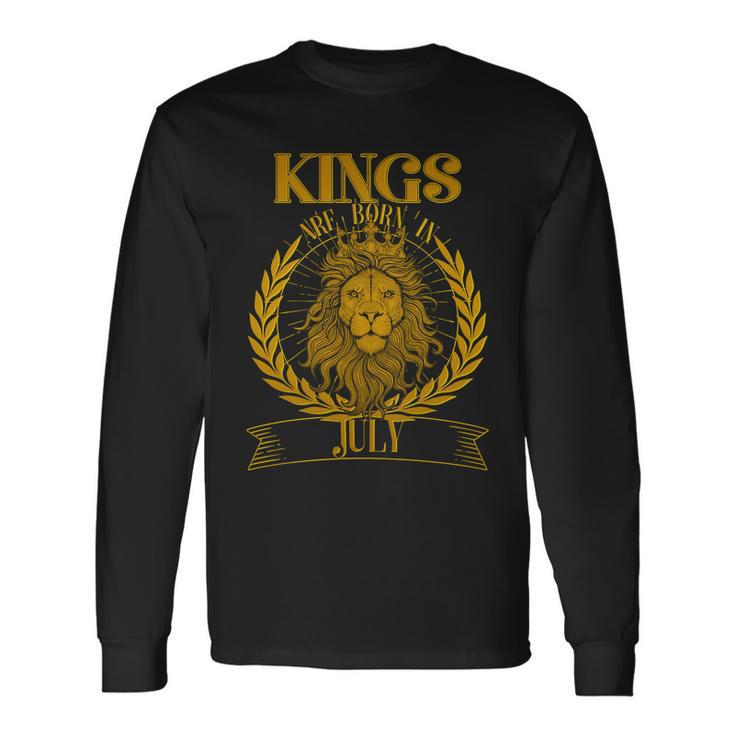 Vintage Lion Kings Are Born In July Long Sleeve T-Shirt