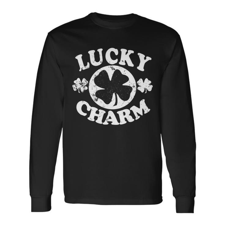 Vintage Lucky Charm Irish Clover Long Sleeve T-Shirt