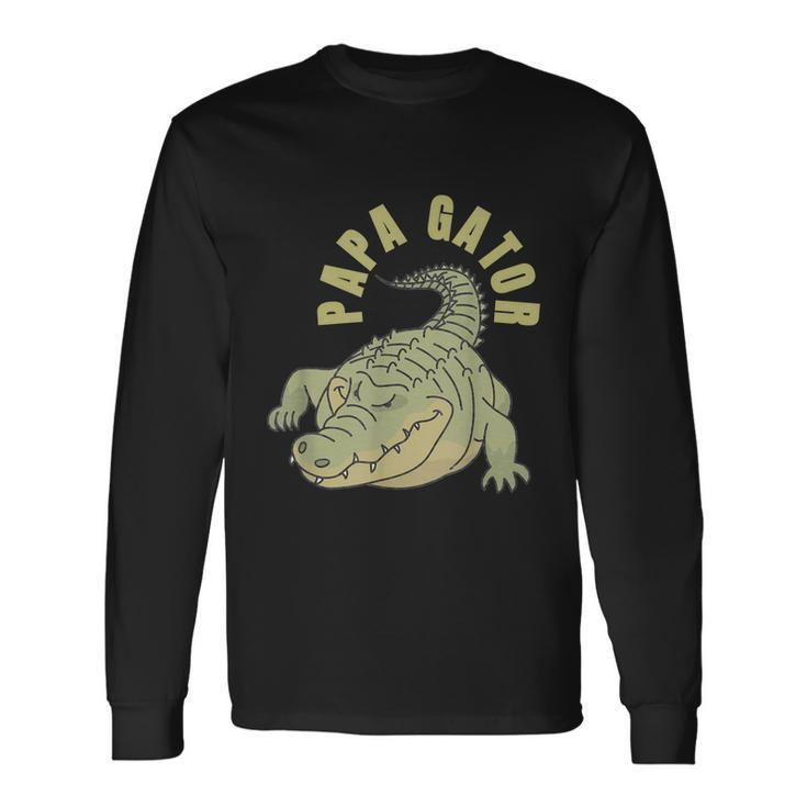 Vintage Papa Gator Alligators Father Long Sleeve T-Shirt