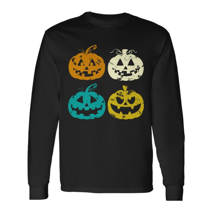 Vintage Pumpkin Halloween Long Sleeve T-Shirt