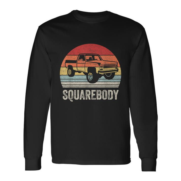 Vintage Retro Classic Square Body Squarebody Truck Tshirt Long Sleeve T-Shirt