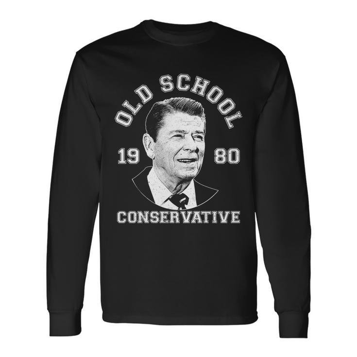 Vintage Ronald Reagan Old School Conservative Long Sleeve T-Shirt