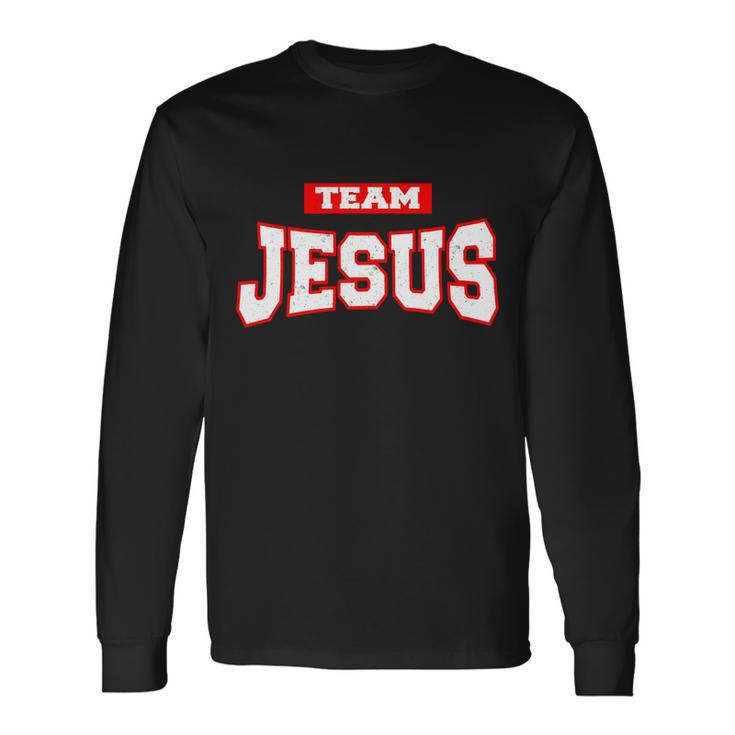 Vintage Team Jesus Christian Tshirt Long Sleeve T-Shirt