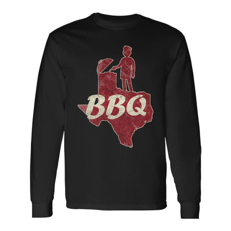 Vintage Texas Bbq Long Sleeve T-Shirt